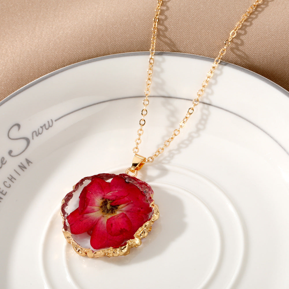 Wholesale December Immortal Flower Necklaces